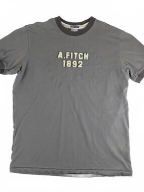 Abercrombie & Fitch Vintage Tee Muscle Fit Large Gray